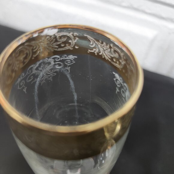 Beautiful Set of 2 Vintage 24K Gold encrusted Cellini Champagne Flutes - Picture 3 of 6